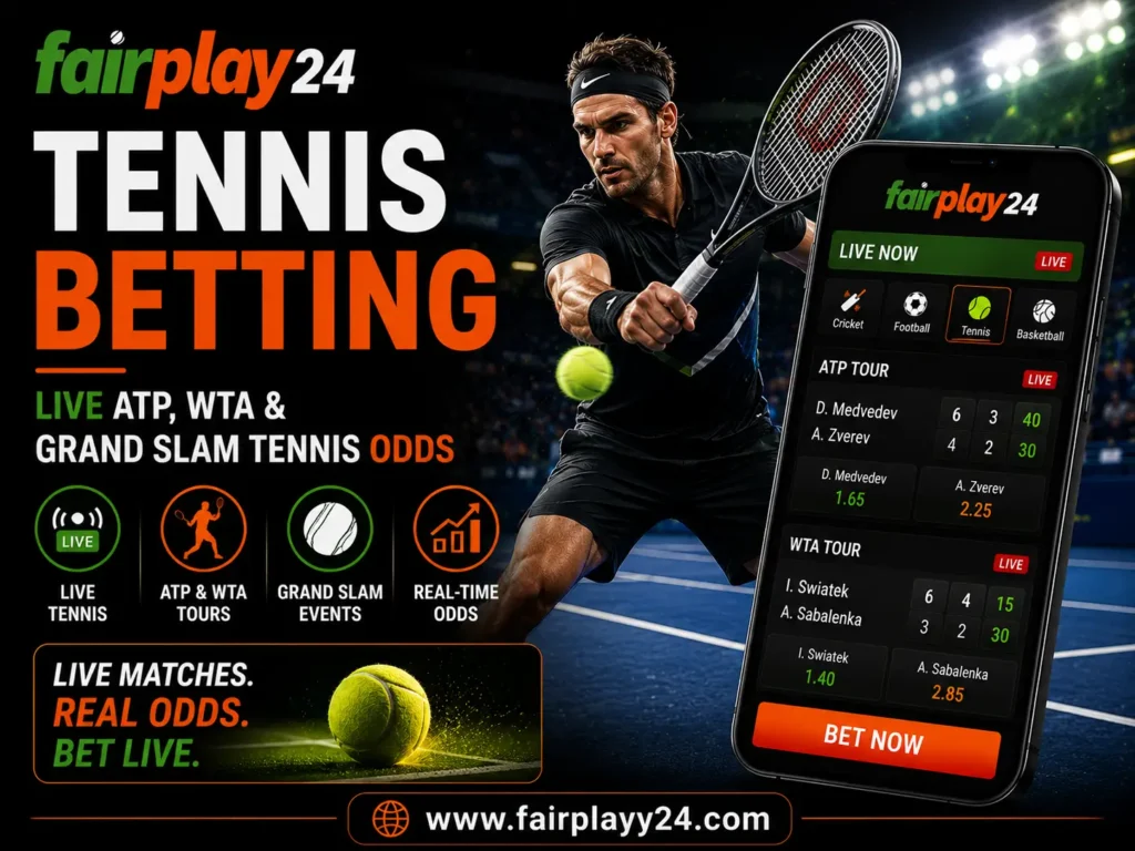 Fairplay24 Tennis Betting – Live ATP, WTA & Grand Slam Tennis Odds