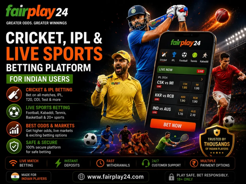 Fairplay24 – Cricket, IPL & Live Sports Betting Platform for Indian Users